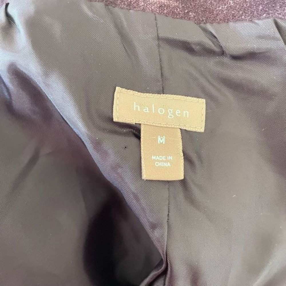 Halogen Purple Velvet Button Down Work Blazer - Picture 7 of 7